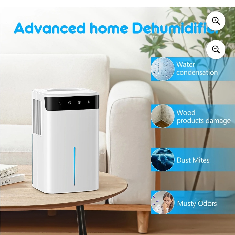 Lightweight and Energy Efficient Aootek Dehumidifier with 7 LED Color Options - Picture 2 of 11